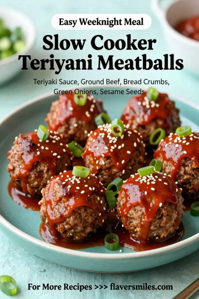 Slow Cooker Teriyaki Meatballs