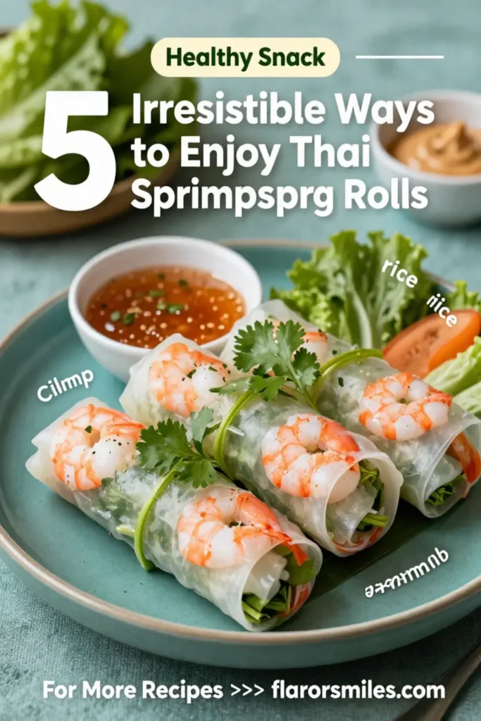 5 Irresistible Ways to Enjoy Thai Shrimp Spring Rolls