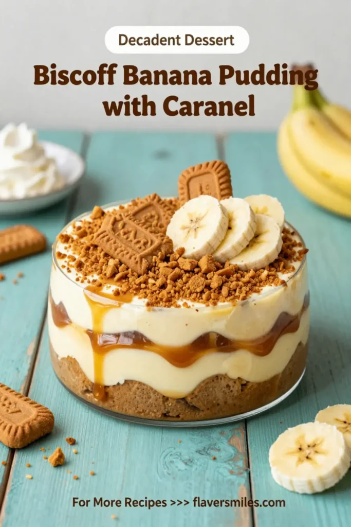 Biscoff Banana Pudding with Caramel