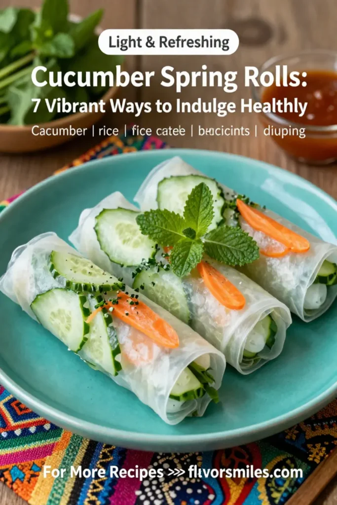 Cucumber Spring Rolls: 7 Vibrant Ways to Indulge Healthily