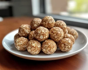 Healthy Snacks: No Bake Peanut Butter Oat Energy Balls in 10 Minutes
