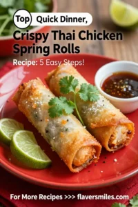 Crispy Thai Chicken Spring Rolls Recipe: 5 Easy Steps!