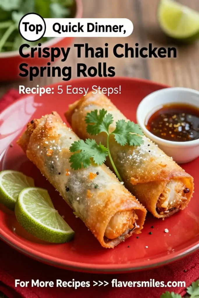 Crispy Thai Chicken Spring Rolls Recipe: 5 Easy Steps!