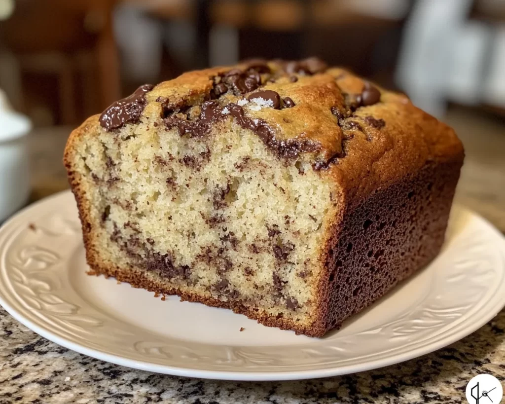 Banana Bread Recipe: Chocolate Chip Swirl Banana Bread With Sea Salt in 35 Minutes