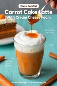 Carrot Cake: Carrot Cake Latte With Cream Cheese Foam in 10 Minutes