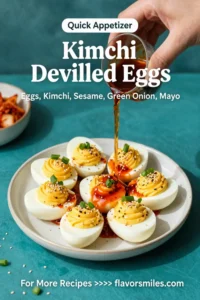 Deviled Eggs: Kimchi Deviled Eggs With Sesame and Green Onion in 20 Minutes