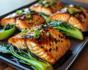 Salmon Recipes: Miso Glazed Salmon With Baby Bok Choy in 20 Minutes