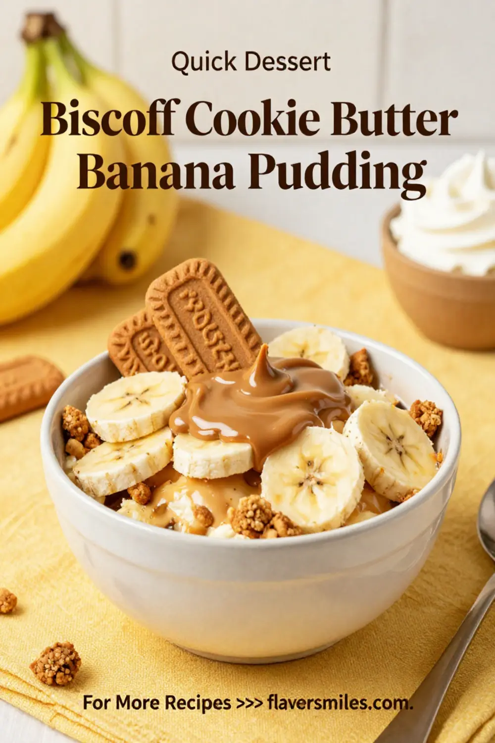 Banana Pudding: Biscoff Cookie Butter Banana Pudding in 20 Minutes