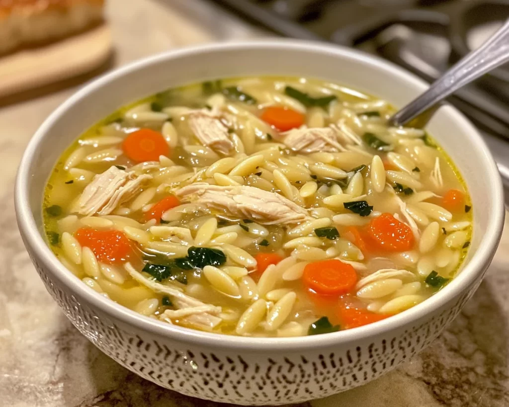 Dinner Recipes: Creamy Lemon Chicken Orzo Soup in 25 Minutes