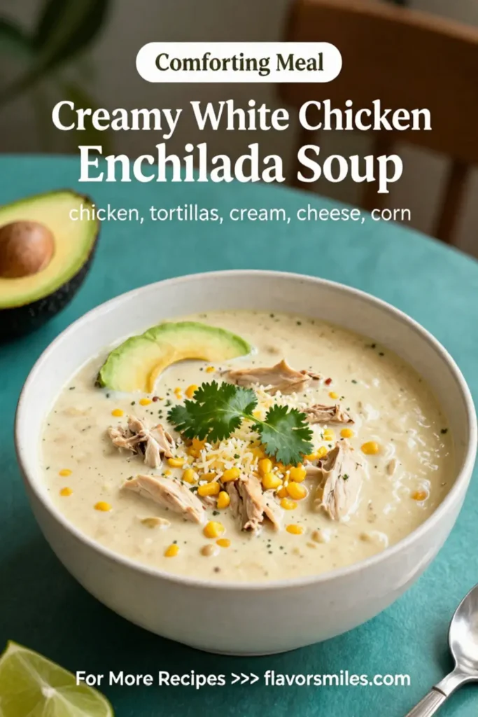 Creamy White Chicken Enchilada Soup
