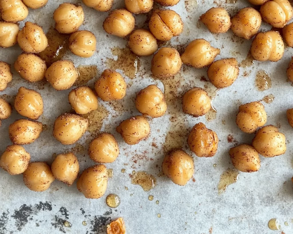 Healthy Snacks: Roasted Honey Cinnamon Chickpeas in 20 Minutes