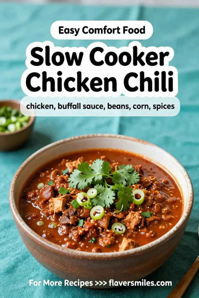 Slow Cooker Buffalo Chicken Chili