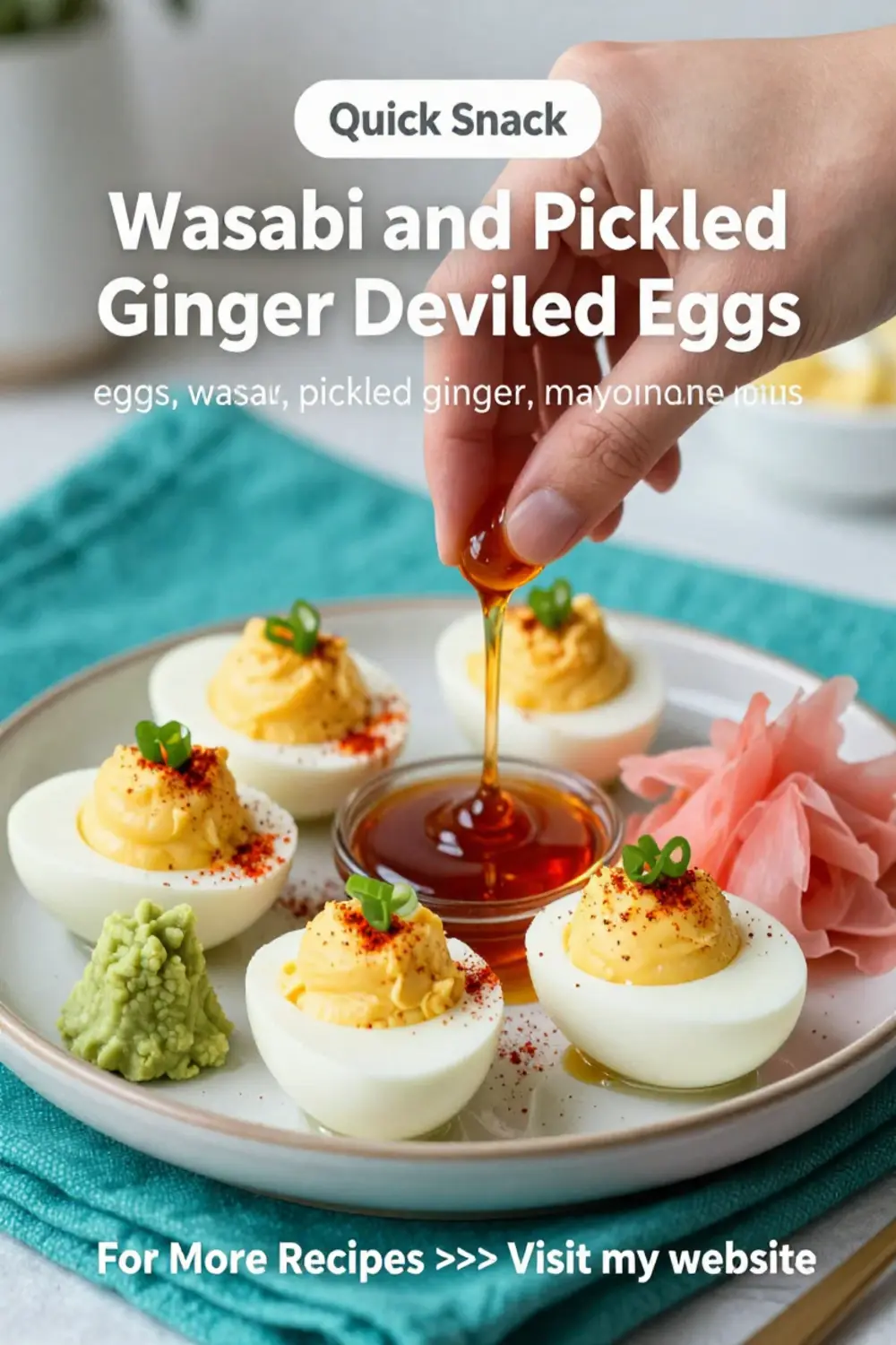 Deviled Eggs: Wasabi and Pickled Ginger Deviled Eggs in 20 Minutes