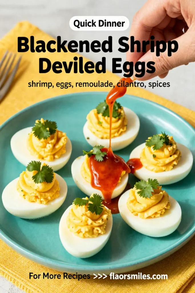 Deviled Eggs: Blackened Shrimp Deviled Eggs With Cajun Remoulade in 25 Minutes