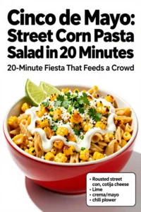 Cinco de Mayo: Street Corn Pasta Salad for Cinco de Mayo in 20 Minutes