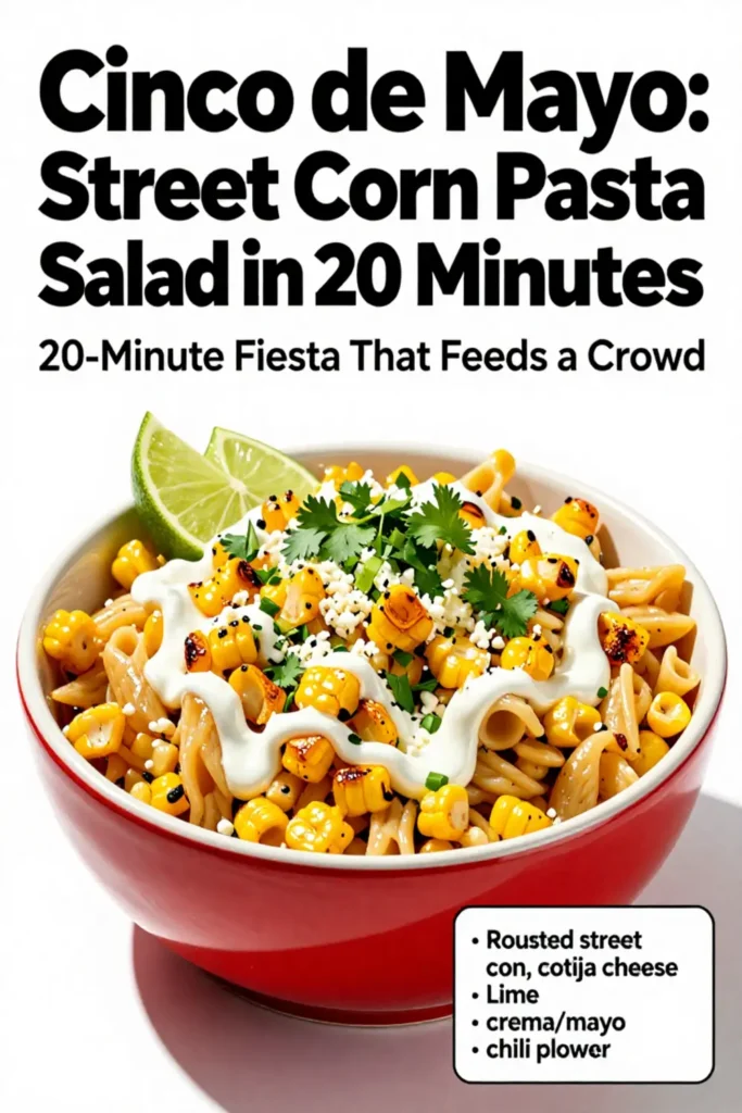 Cinco de Mayo: Street Corn Pasta Salad for Cinco de Mayo in 20 Minutes