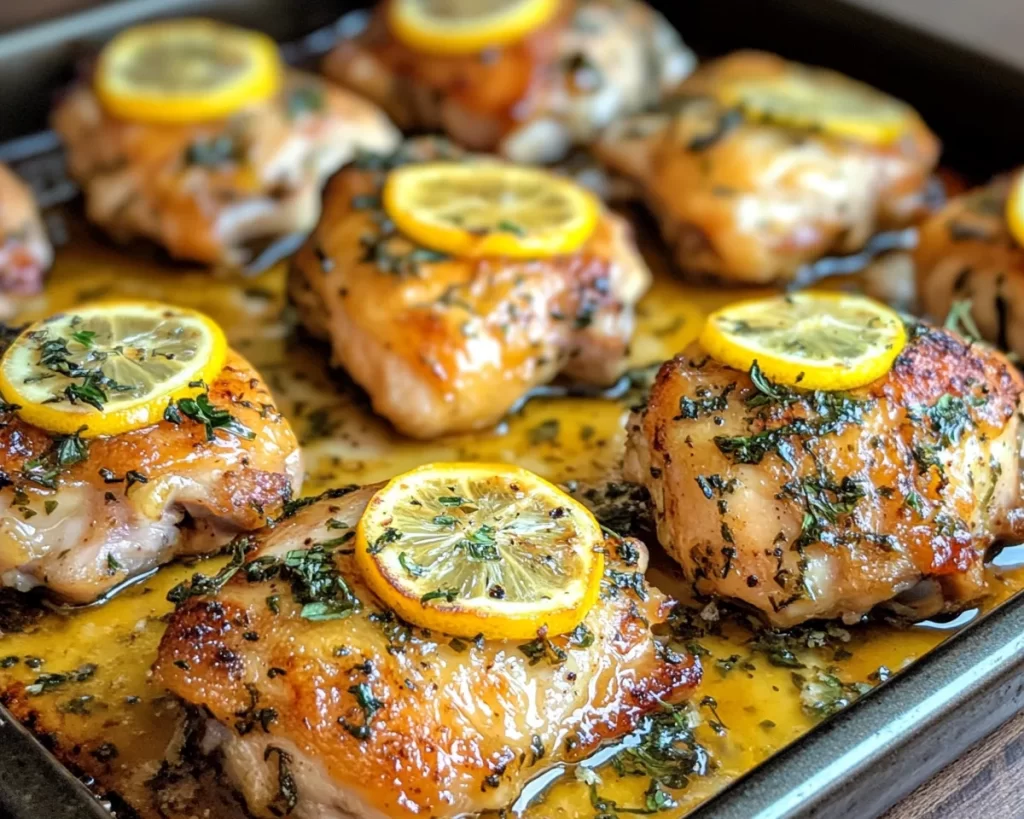 Chicken Thigh Recipes: Honey Lemon Glazed Sheet Pan Chicken Thighs in 30 Minutes