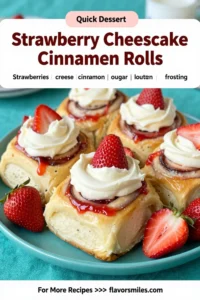 Strawberry Cheesecake Cinnamon Rolls