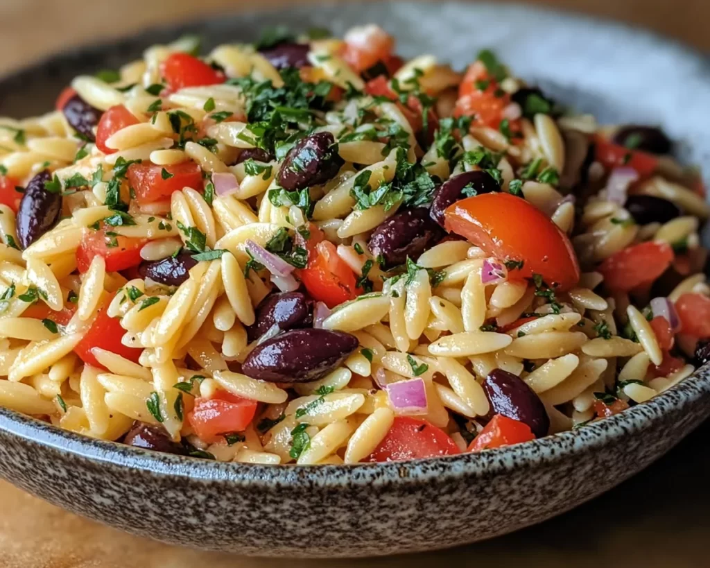 Pasta Salad Recipes: Greek Orzo Pasta Salad With Lemon Herb Dressing in 20 Minutes
