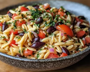 Pasta Salad Recipes: Greek Orzo Pasta Salad With Lemon Herb Dressing in 20 Minutes