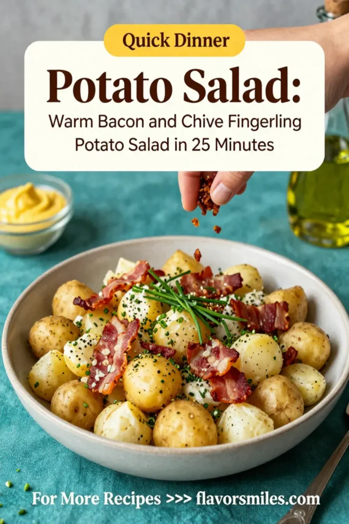 Potato Salad: Warm Bacon and Chive Fingerling Potato Salad in 25 Minutes