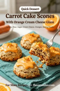 Carrot Cake Recipe: Carrot Cake Scones With Orange Cream Cheese Glaze in 30 Minutes