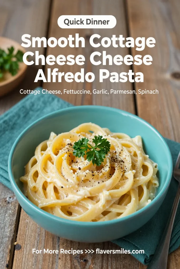 Smooth Cottage Cheese Alfredo Pasta