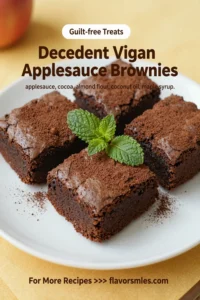 Decadent Vegan Applesauce Brownies