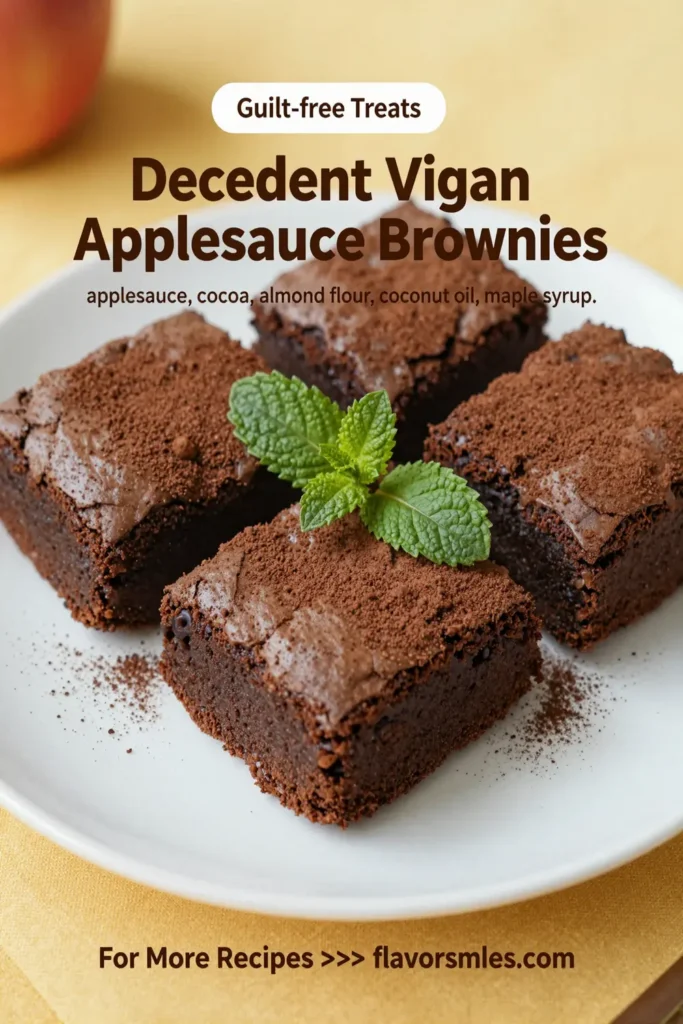 Decadent Vegan Applesauce Brownies