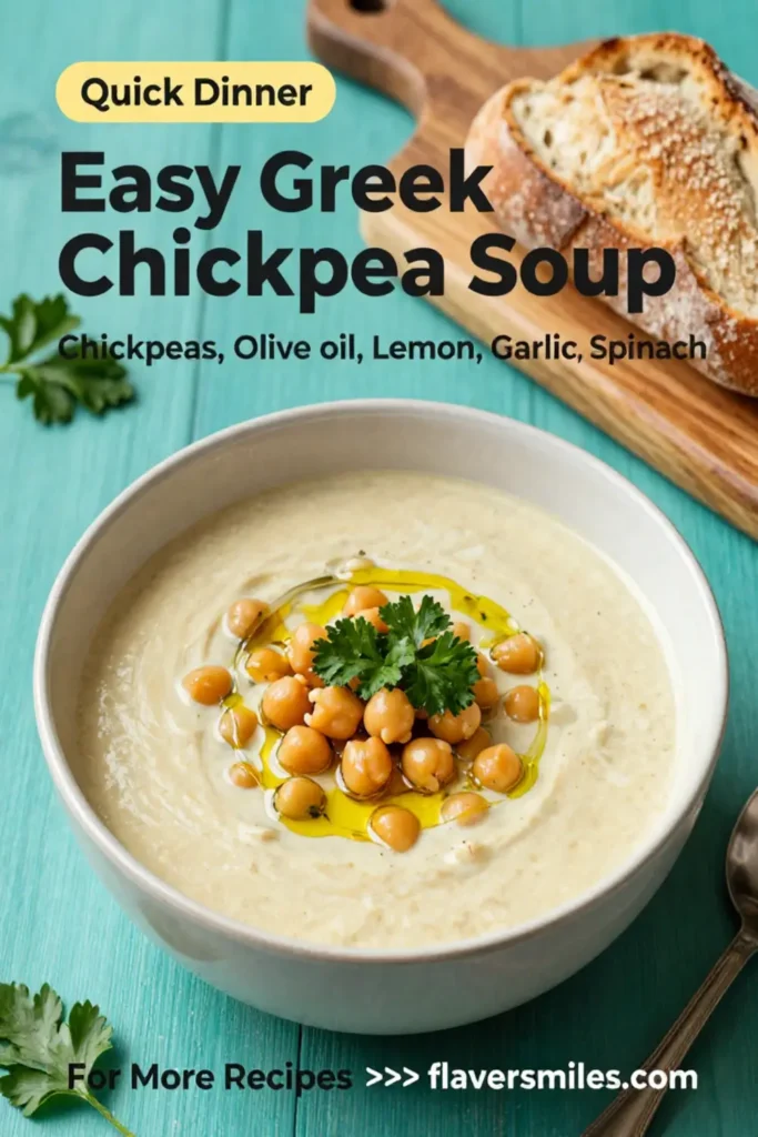 Easy Greek Chickpea Soup (Revithia)