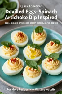 Deviled Eggs: Spinach Artichoke Dip Inspired Deviled Eggs in 20 Minutes