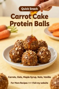 Carrot Cake: Carrot Cake Protein Balls With Oats and Maple Syrup in 10 Minutes