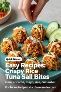 Easy Recipes: Crispy Rice Tuna Salad Bites With Sriracha Mayo in 20 Minutes