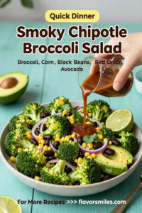 Broccoli Salad: Smoky Chipotle Broccoli Salad With Corn and Black Beans in 15 Minutes