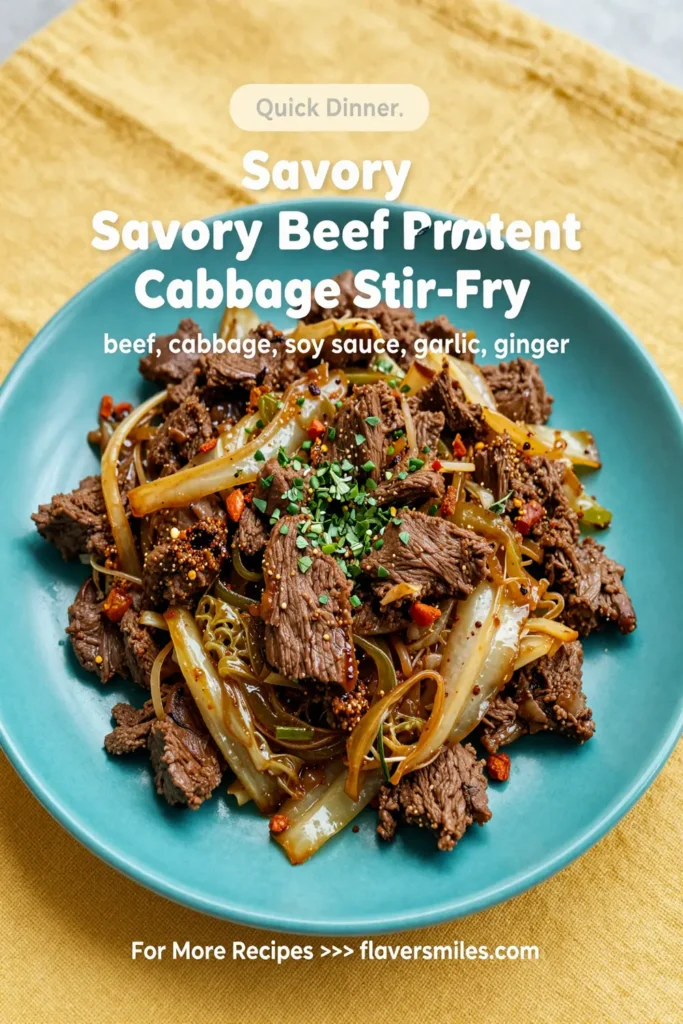 Savory High Protein Ground Beef Cabbage Stir-Fry