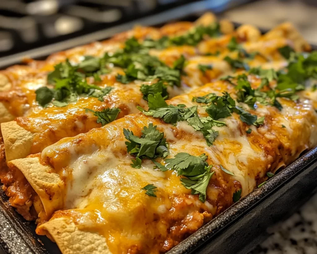 Cinco de Mayo: Baked Chicken Enchiladas With Red Sauce in 30 Minutes