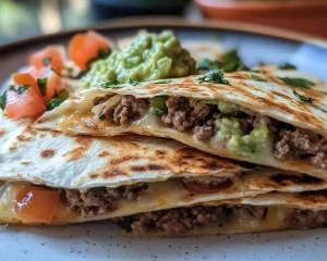 Ground Beef Recipes: Cheesy Ground Beef Quesadillas With Guacamole in 20 Minutes