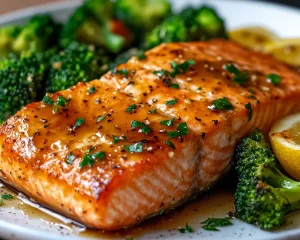 Dinner Recipes: Honey Lemon Glazed Salmon With Roasted Broccoli in 25 Minutes