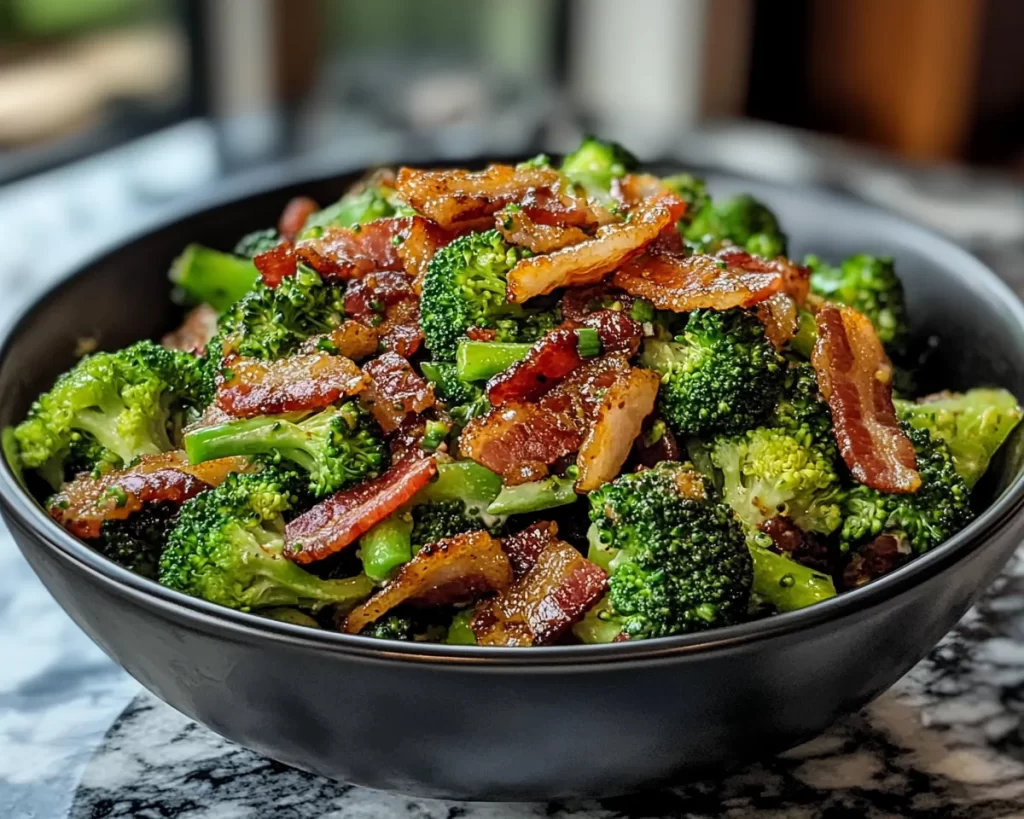 Broccoli Salad: Honey Mustard Bacon Broccoli Salad in 15 Minutes