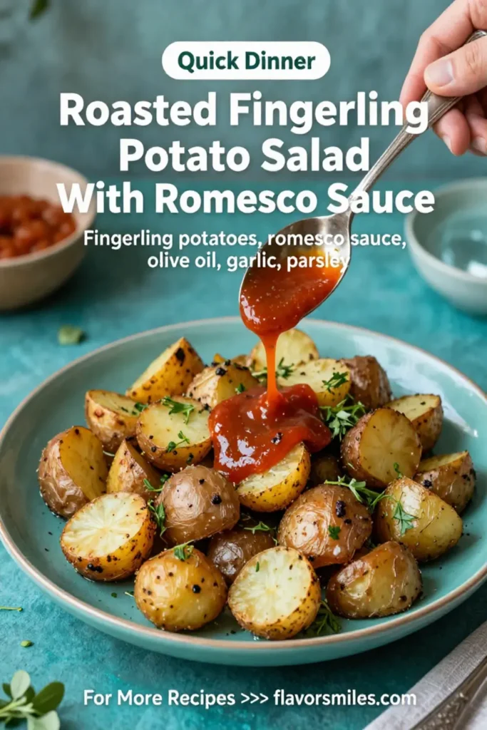 Potato Salad: Roasted Fingerling Potato Salad With Romesco Sauce in 25 Minutes