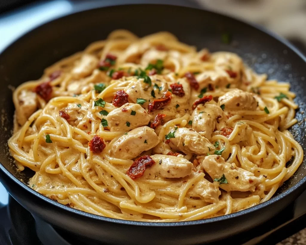 Dinner Ideas: Creamy Sun Dried Tomato Chicken Pasta in 25 Minutes