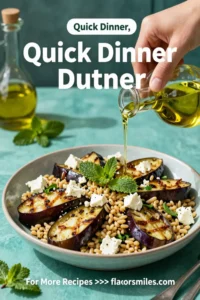 Pasta Salad Recipes: Roasted Eggplant and Feta Orzo Salad With Mint in 25 Minutes