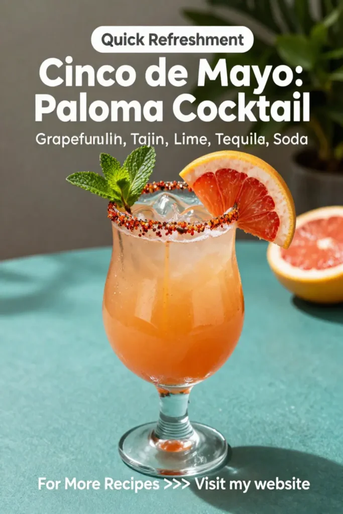 Cinco de Mayo: Paloma Cocktail With Grapefruit and Tajin Rim in 10 Minutes