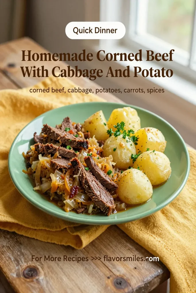 Homemade Corned Beef With Cabbage And Potato