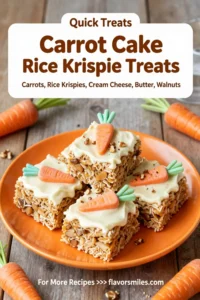 Carrot Cake Recipe: Carrot Cake Rice Krispie Treats With Cream Cheese Frosting in 20 Minutes