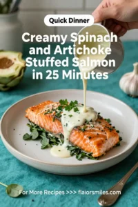 Dinner Ideas: Creamy Spinach and Artichoke Stuffed Salmon in 25 Minutes