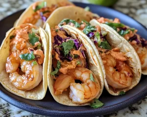 Shrimp Recipes: Bang Bang Shrimp Tacos With Sriracha Slaw in 20 Minutes