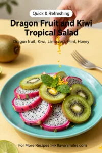 Fruit Salad: Dragon Fruit and Kiwi Tropical Salad With Lime Zest in 10 Minutes