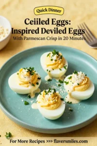 Deviled Eggs: Caesar Salad Inspired Deviled Eggs With Parmesan Crisp in 20 Minutes