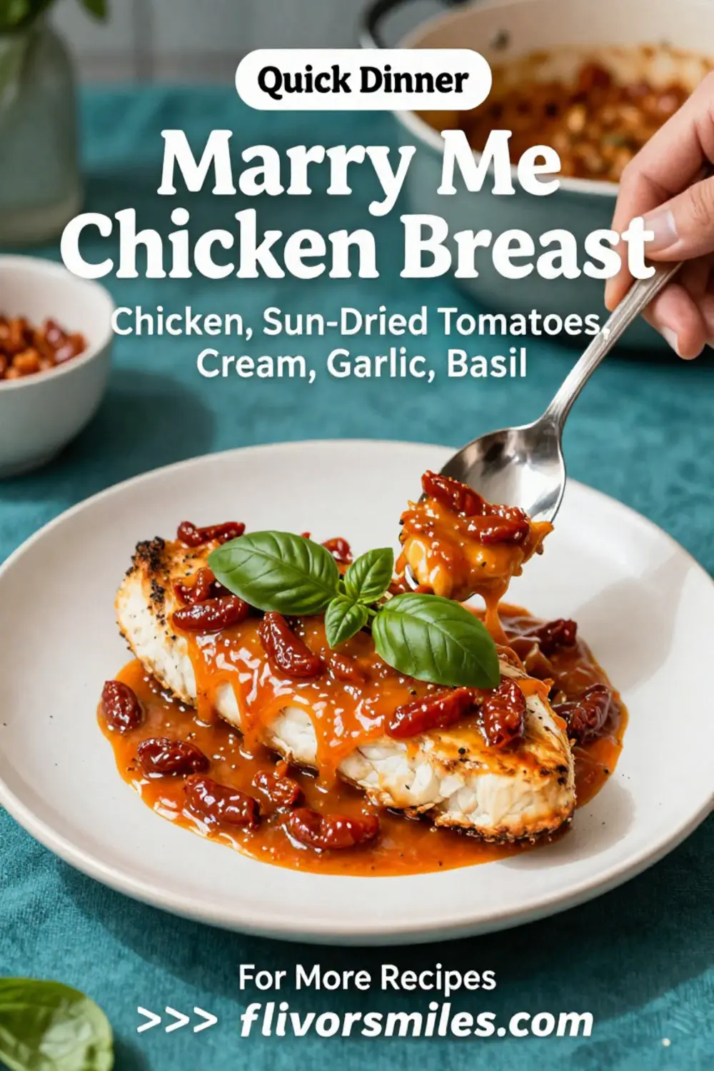 Chicken Breast Recipes: Marry Me Chicken Breast With Sun Dried Tomato Cream Sauce in 25 Minutes